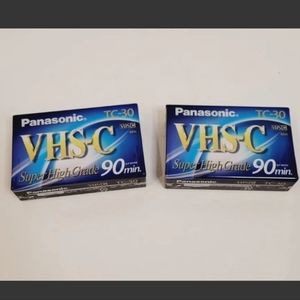Panasonic TC-30 Super High Grade 90 Min VHS-C Compact Videocassette Tapes